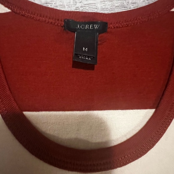 J. Crew Rust and Ivory Sleeveless Top - M - Picture 2 of 3